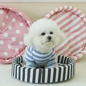 강아지 무늬베스트 포근한 원형 방석 1P 휴식 공간 쿠션