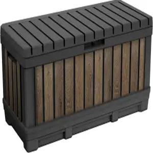 케터 시그니처 컬렉션 92갤런 레진 데크 박스 정리 및 보관함 파티오 야외 쿠션 던지기 베개 정원 도구