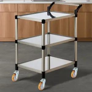 중/와인서빙카 스텐3단서빙카트 그릇회수 주방카트 중/와인 깔끔한 (WFKBKF3)