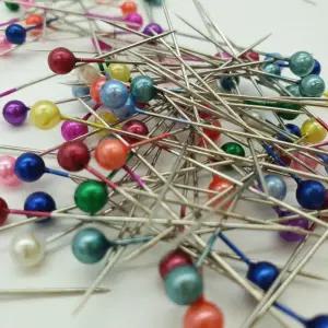 원형 미싱부자재 진주 시침핀 컬러 구슬핀 실크핀 진주 구슬핀 시침핀
