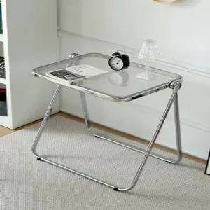 좌탁 접이식 티테이블 투명 카페탁자 소형 유령 색 탁자 거실 낮은 쇼파 찻상 미니