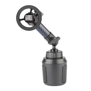 삼성 구글 스마트폰과 호환되는 탄소 섬유 케블라 암이 장착된 자동차용 불렛포인트 조절 가능한 범용 컵 홀더 휴대폰 마운트(MagSafe 휴대폰 홀더)