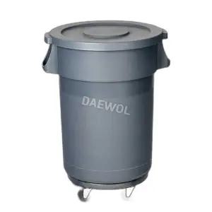 바퀴달린 쓰레기통 이동식 대용량 업소용 양동이 야외