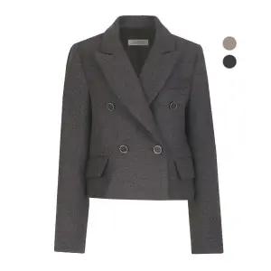 [하프클럽/비비드시크릿가너]여성 겨울 플랩포켓 더블 정장 숏자켓