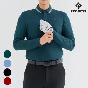 레노마골프 남성 가을 솔리드 라인 배색 카라 티셔츠 N-3181