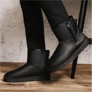 남자 겨울 부츠 옆지퍼 방한 정장구두 첼시 기모