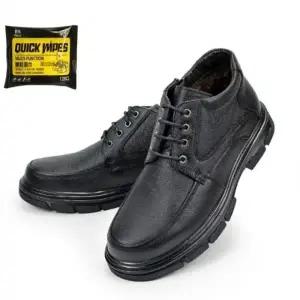 인조퍼 남자 방한 워커 털신발 소가죽 남성 겨울 구두 신발 세정티슈 세트