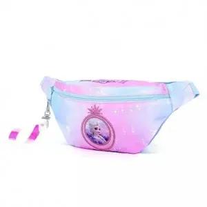 (옵션 블루)겨울왕국 키즈 힙색 핸드폰 가방 어린이 보조 가방