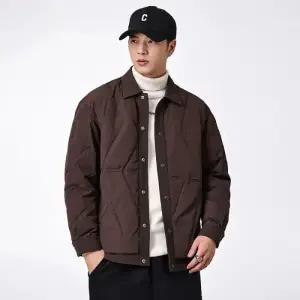 남성 트렌디 아이템 셔츠 솔리드 새로운 국가 표준 오리털 경량 패딩 빅사이즈 겨울 도톰한 칼라 힛템