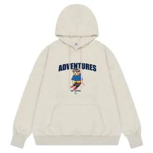 기모 스키 곰돌이 오버핏 남여공용 후드티 5컬러