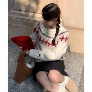 [드로우핏 우먼](신세계 사우스시티)펜스 노르딕 풀오버 니트 [3COLOR]