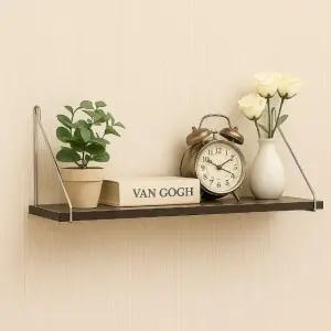 고품질 공간데코 벽선반(60x19.5cm)(월넛) 무타공 우드선반 (WFKDVXU)