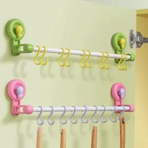 욕실 주방 무타공 주방걸이 다용도 후크 흡착식 벽걸이 (WFKDFXQ)