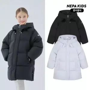 [롯데백화점]네파 네파키즈 25년 겨울 리본 롱 덕다운 자켓 KL82008