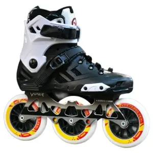인라인 스케이트 레이싱 롤러 블레이드 스피드 입문용 블랙 앤 화이트 35