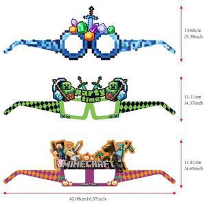 새로운 8-16 개/대 내 세계 안경 어린이 생일 파티 Cos 플레이 액션 게임 장난감 Minecrafter 사각형 아이