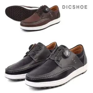 딕슈 남성 소가죽 다이얼 스파이크리스 스니커즈 골프화 3.5cm GFMZ436