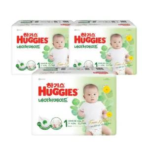 하기스 기저귀 네이처메이드 밴드 공용 1단계 66pX3팩 BNS