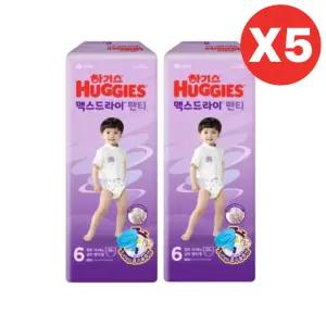 하기스 기저귀 맥스드라이 남아 팬티 6단계 38p X10팩 BNS