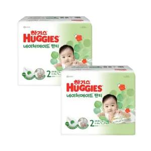 하기스 기저귀 네이처메이드 팬티 공용 2단계 76pX2팩 BNS