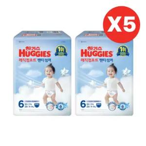 하기스 기저귀 매직컴포트 썸머 팬티 6단계 37p X10팩 BNS