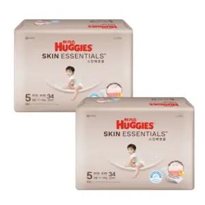 하기스 기저귀 스킨에센셜 팬티형 공용 5단계 34pX2팩 BNS