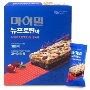 대상웰라이프 마이밀 뉴프로틴바 건강간식(21gx12개입),고단백 영양 간식