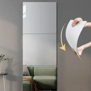 접착식 안전 아크릴거울 2mm 무타공 안깨지는 붙이는 거울 20cm 30cm 40cm