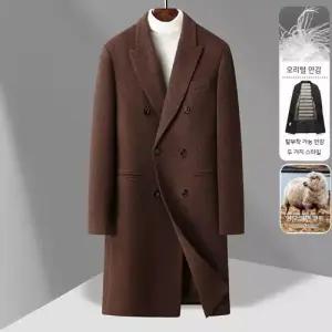 남성 댄디한멋짐 패딩 점퍼 프리미엄 하프기장 더블 코트 가을 겨울 안감 울 트렌치 힛템