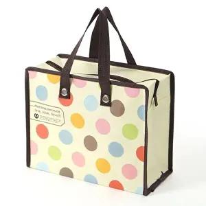 GDM 타포린백 쇼핑백 지퍼 가방 30x23cm 도트