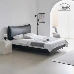 라로퍼니처 스테디 가죽 호텔식 퀸 침대 Q 40T 라텍스 매트리스 포함