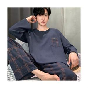 2026 남성 긴팔 잠옷 세트 가을 겨울용 따뜻한 파자마 수면복 홈웨어 편안한 실내복 부드러운 촉감