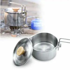 스텐 손잡이 백패킹 캠핑 식기 소형