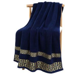 140x70cm 자수 빅 블루 목욕 타월  면 커버 맞춤형 스포츠 선물 세트 타올라스