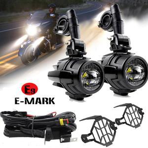 E9 오토바이 LED R1200GS 라이트 장치 R1250RS 보조 안개등 R1200RT 보호 R1250RT R1250GS 모험 플립 LC