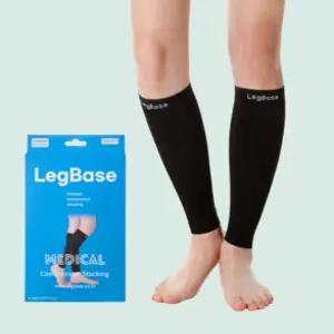 하지 정맥류 압박 스타킹 다리 종아리 압박용 슬림 케어 밴드 검정색 M사이즈