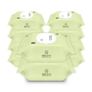 [하프클럽/알티피아]가정용 엠보싱 물티슈 캡형 프리미엄 70매 10팩