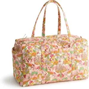 베라 브래들리 여성 프리미엄 코튼 라지 오리지널 더플백 산책로 원 사이즈