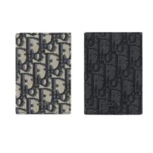 [DIOR]25SS 디올 오블리크 버티컬 2단 남성 카드지갑 오거나이저 베이지 블랙 2ESCH138YSE H05E