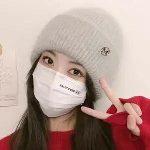 [라일리] Rly 여성 소프트 양털 비니 데일리 니트 벙거지 모자 44672407)