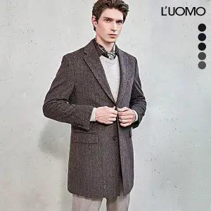 [루시앙]워모 울 캐시미어 퀼트 트리밍 코트