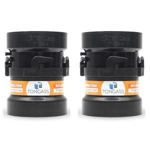 콤보 팩 RV 하수구 호스 피팅 어댑터 2개 - PVC 연결 및 종단 3인치 허브 x 베이오넷 후크