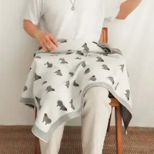 순면 코튼 양 담요 무릎담요 미니 독서실 담요