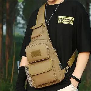 [셀러허브][라일리] Rly 남자 슬링백 캐주얼 패션 베이지 가방 (S9551642)