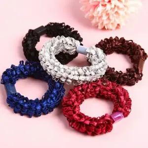 로맨틱 포인트머리끈 머리고무줄 안아픈 포인트 곱창 헤어밴드 컬러