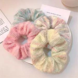 (쓰러담아) 파스텔 니트 스크런치 헤어슈슈 곱창밴드 헤어슈슈