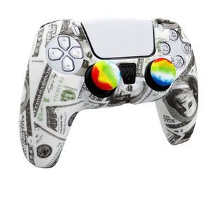 Xbox Series S / X PS4 PS5 컨트롤러용 스킨, 플레이스테이션 5 컨트롤러 무선 게임패드용 조이스틱 그립 10개 포함 1pc 미끄럼 방지 쉘 커버 케이스(PS5 컨트롤러 #16)