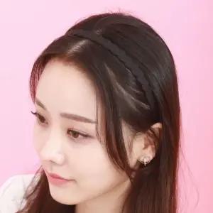 헤어핀재료 연주회헤어밴드 기본 심플 대형 레트로 꽈배기머리띠