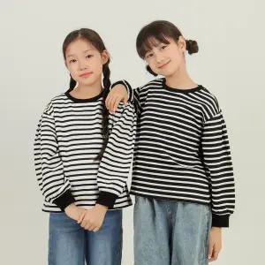 [기획이벤트] 비아이 주니어 스트라이프 기모 겨울 티셔츠 130 140 150 160 170