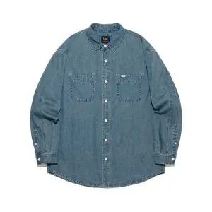 [LEE] 워싱 데님 셔츠 인디고 다크 LE2503SH04ID 898661